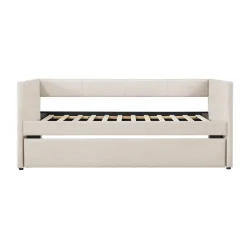 Walker Edison | Contemporary Modern Upholstered Twin Trundle Daybed