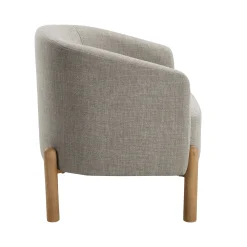 Walker Edison | Contemporary Style Accent Chair with Solid Wood Legs