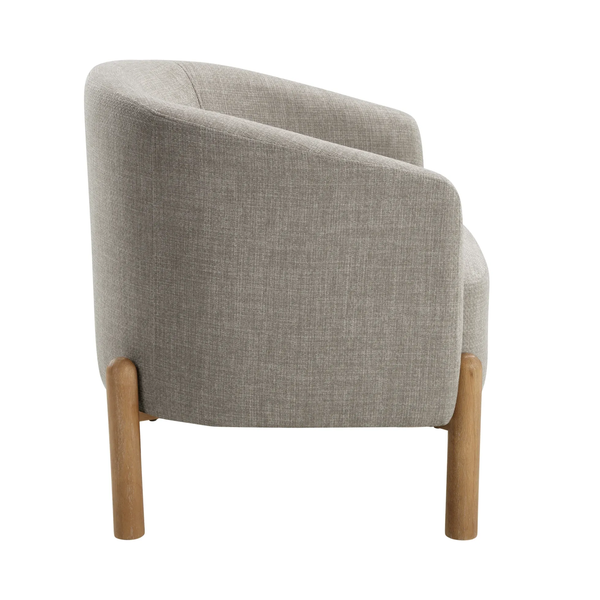Walker Edison | Contemporary Style Accent Chair with Solid Wood Legs