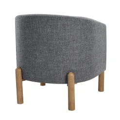Walker Edison | Contemporary Style Accent Chair with Solid Wood Legs