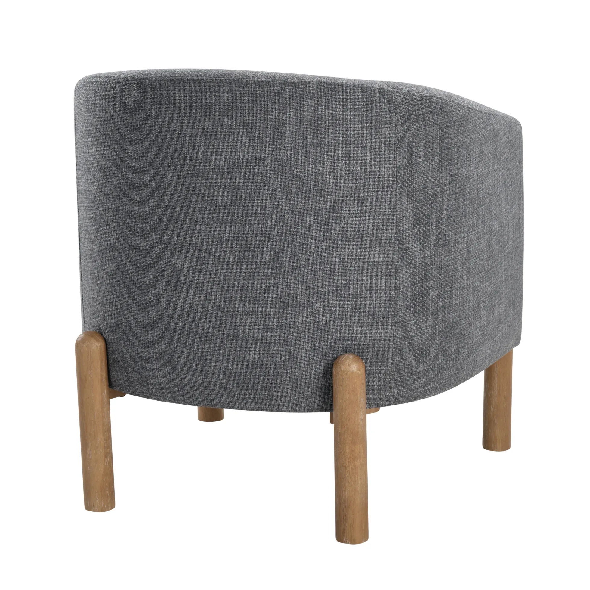 Walker Edison | Contemporary Style Accent Chair with Solid Wood Legs