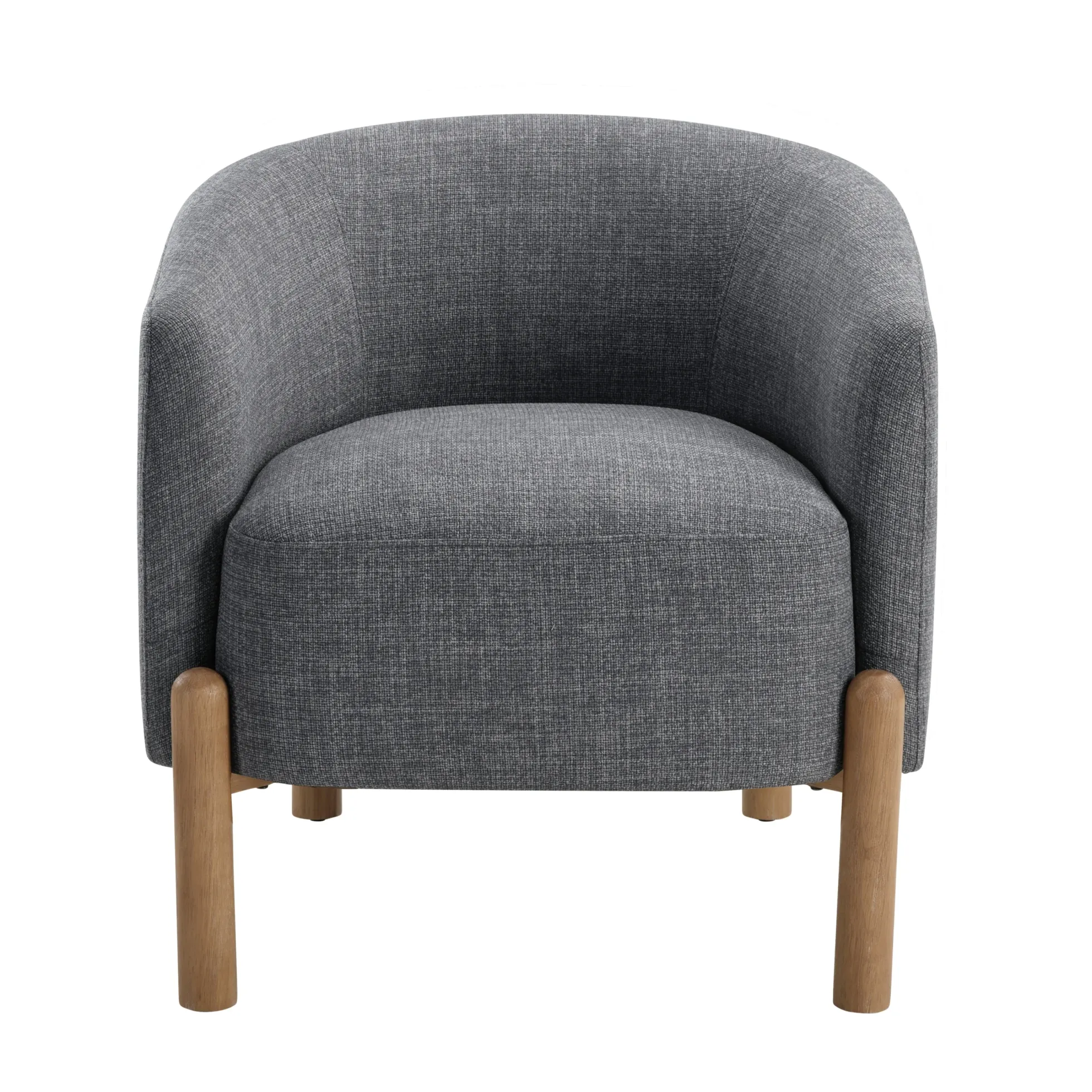 Walker Edison | Contemporary Style Accent Chair with Solid Wood Legs