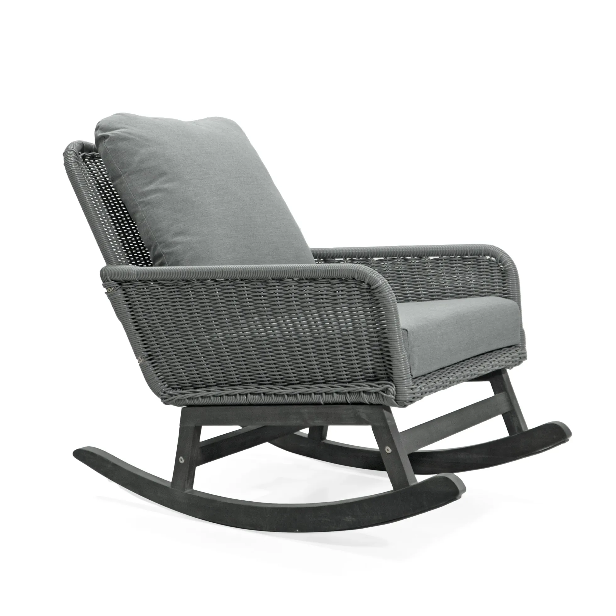 Walker Edison | Contemporary Minimalist Outdoor Rocking Chair Set of 2