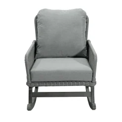 Walker Edison | Contemporary Minimalist Outdoor Rocking Chair Set of 2