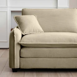 Walker Edison | Corduroy Cloud Couch with Ottoman