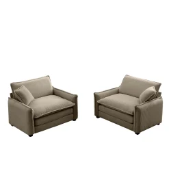 Walker Edison | Corduroy Cloud Deep Seated Accent Sofa Chairs