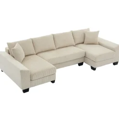 Walker Edison | Corduroy Pull Out 114' Sleeper Sofa Bed