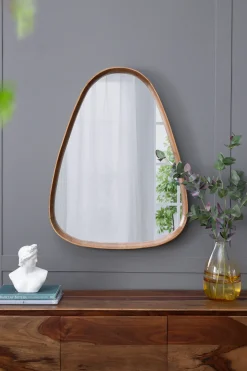 Walker Edison | Curve Design Wood Mirror