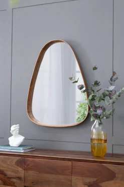 Walker Edison | Curve Design Wood Mirror