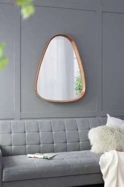 Walker Edison | Curve Design Wood Mirror