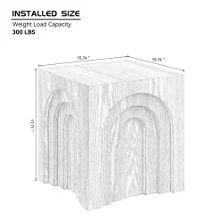 Walker Edison | Curve Design Square Side Table