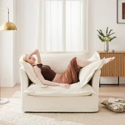 Walker Edison | Deep Seat Slipcovered Accent Chair Set