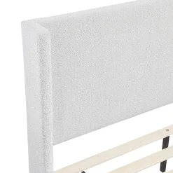 Walker Edison | Elegant Wingback Headboard Queen Platform Bed