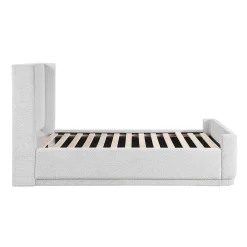 Walker Edison | Elegant Wingback Headboard Queen Platform Bed