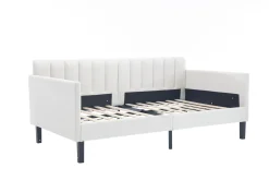 Walker Edison | Elena Twin Size Ivory Boucle Upholstered Daybed