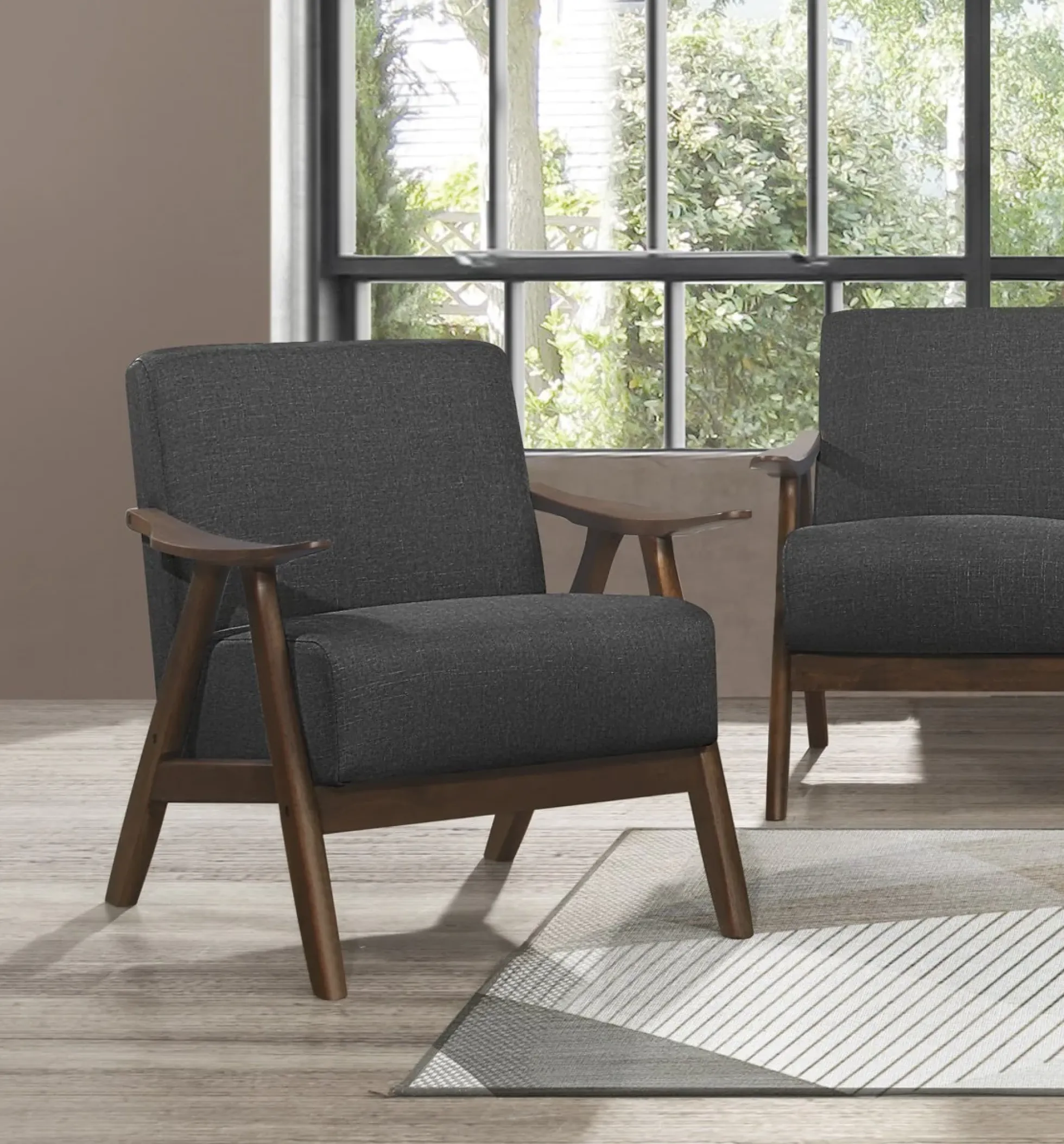 Walker Edison | Elevated Traditional Upholstered Accent Chair