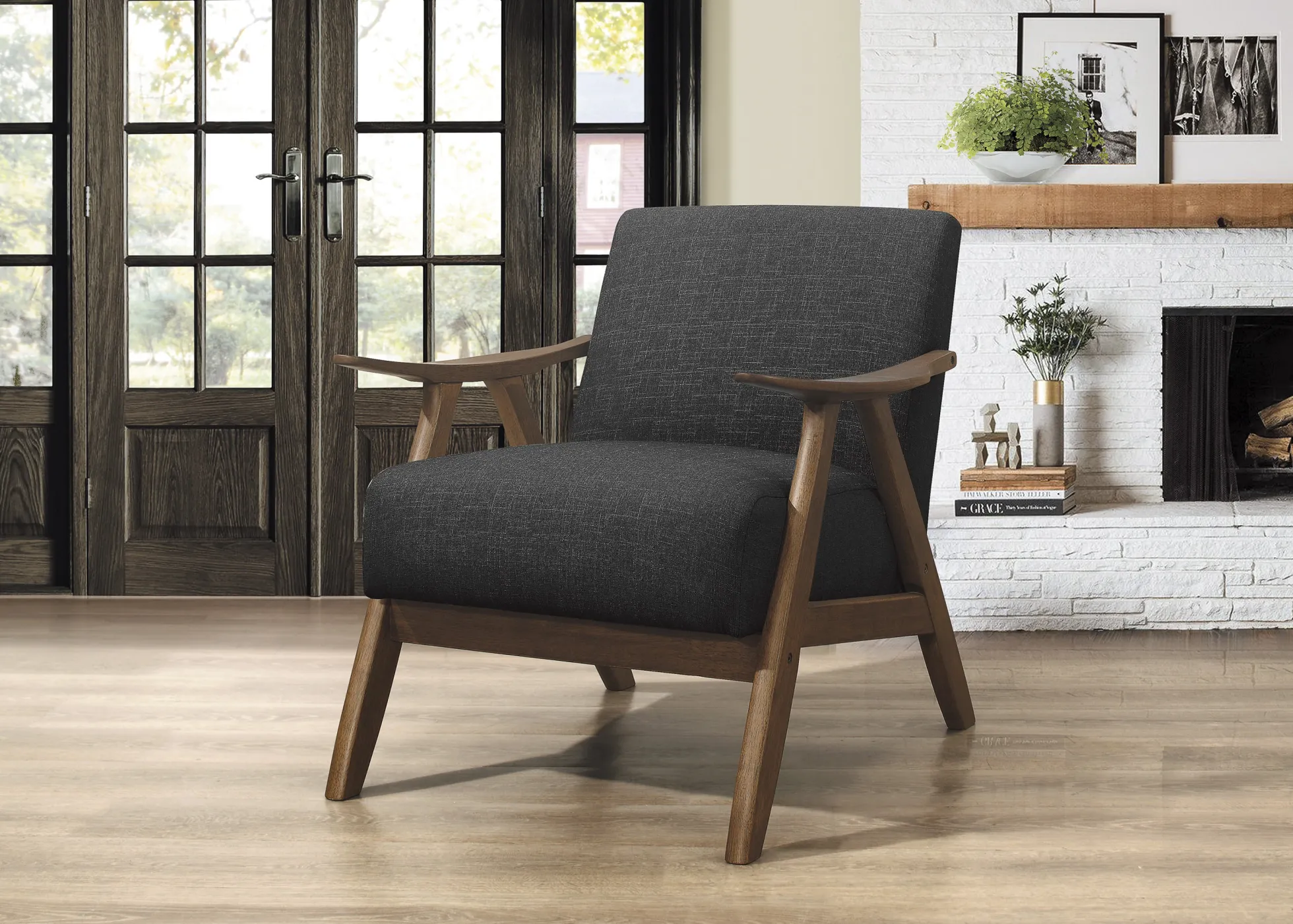 Walker Edison | Elevated Traditional Upholstered Accent Chair