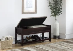 Walker Edison | Entryway Seating Bench with Shoe Storage