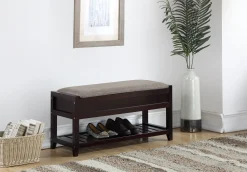 Walker Edison | Entryway Seating Bench with Shoe Storage