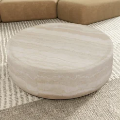 Walker Edison | Faux Marble Pattern Modern Coffee Table