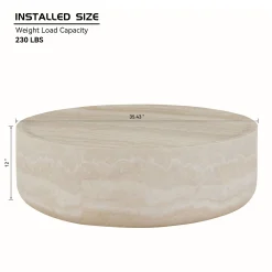 Walker Edison | Faux Marble Pattern Modern Coffee Table