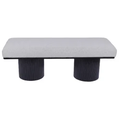 Walker Edison | Fluted Base Upholstered Bench