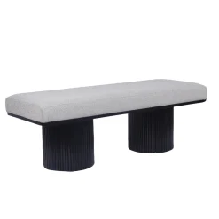 Walker Edison | Fluted Base Upholstered Bench