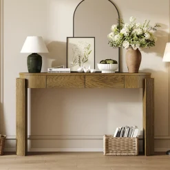 Walker Edison | Fluted Design Entryway Console Table and 2 Drawers