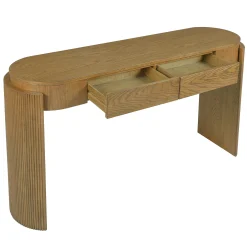 Walker Edison | Fluted Design Entryway Console Table and 2 Drawers