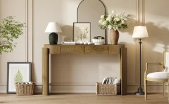 Walker Edison | Fluted Design Entryway Console Table and 2 Drawers