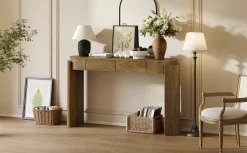 Walker Edison | Fluted Design Entryway Console Table and 2 Drawers