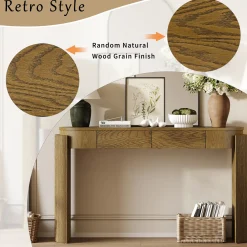 Walker Edison | Fluted Design Entryway Console Table and 2 Drawers