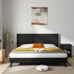 Walker Edison | Fluted Design Modern Farmhouse King Headboard Only