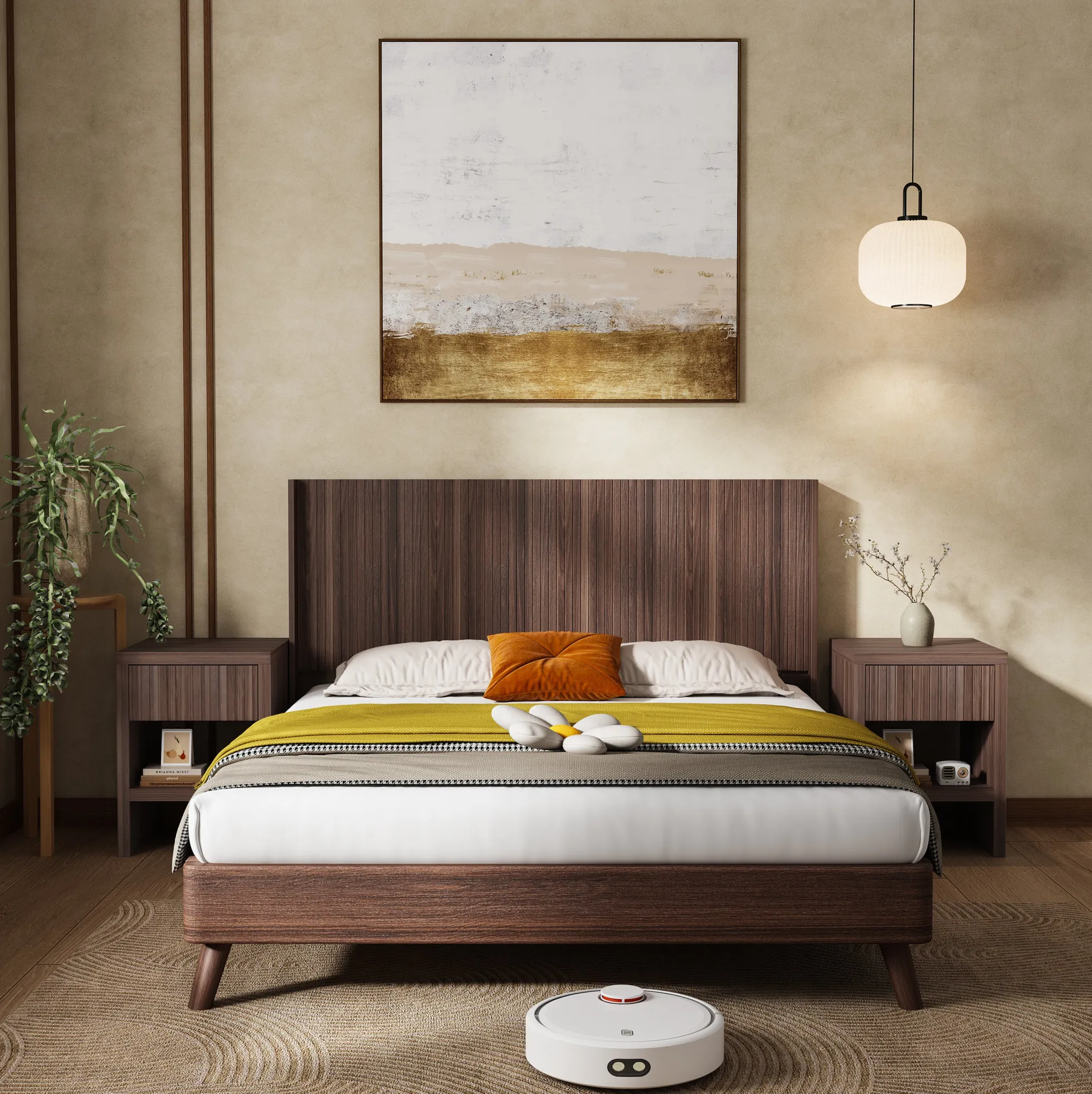 Walker Edison | Fluted Design Modern Farmhouse King Headboard Only