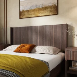 Walker Edison | Fluted Design Modern Farmhouse King Headboard Only
