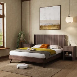 Walker Edison | Fluted Design Modern Farmhouse King Headboard Only