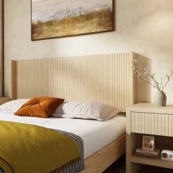 Walker Edison | Fluted Design Modern Farmhouse King Headboard Only