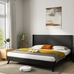 Walker Edison | Fluted Design Modern Farmhouse King Headboard Only