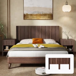 Walker Edison | Fluted Design Modern Farmhouse King Headboard Only