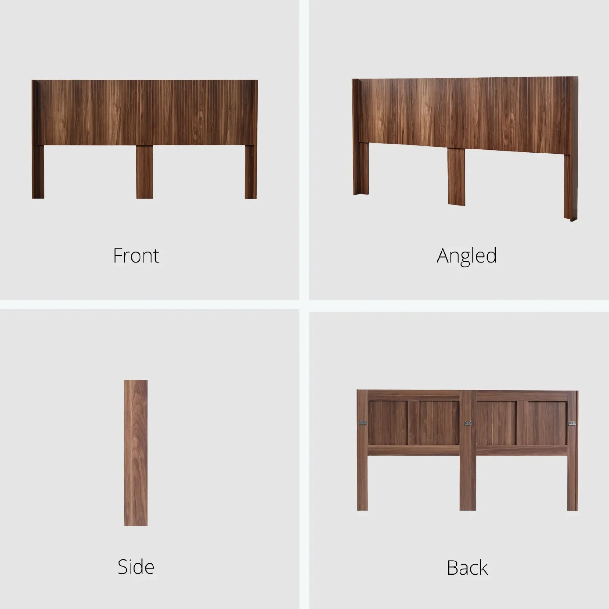 Walker Edison | Fluted Design Modern Farmhouse King Headboard Only