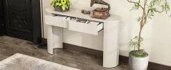 Walker Edison | Fluted Design Modern Console Entryway Table with Storage