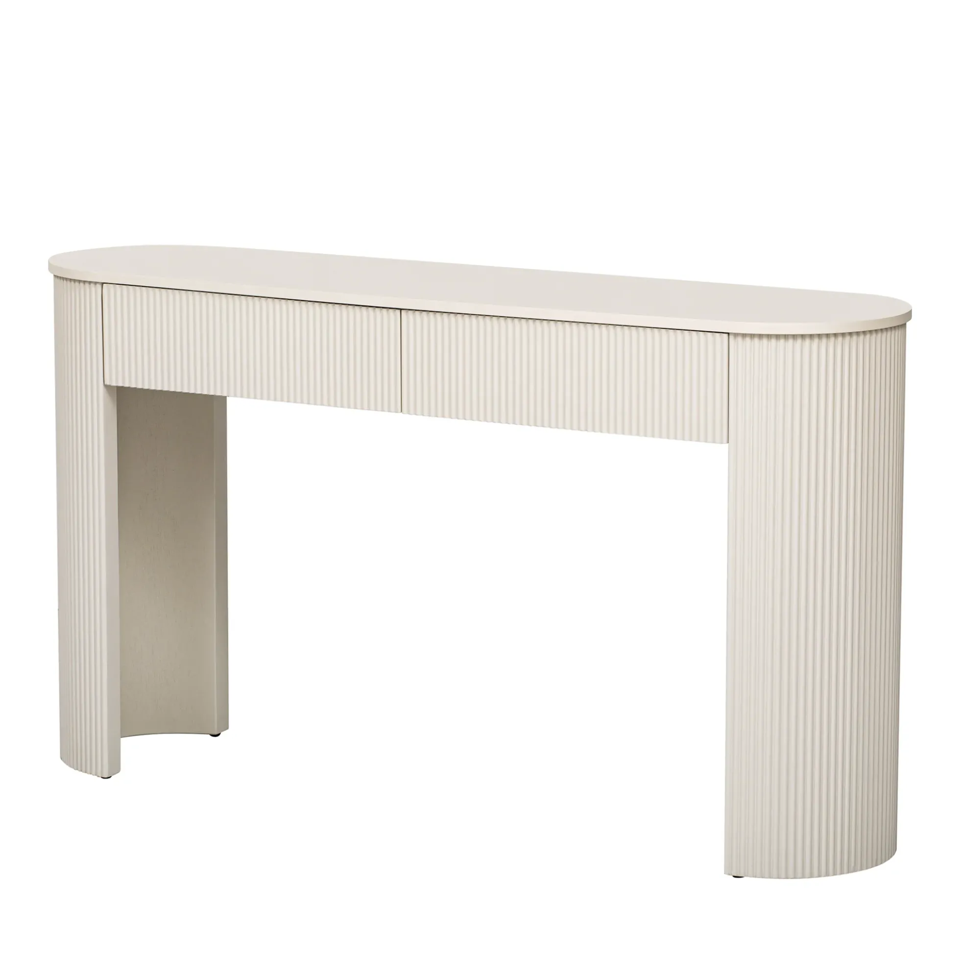 Walker Edison | Fluted Design Modern Console Entryway Table with Storage