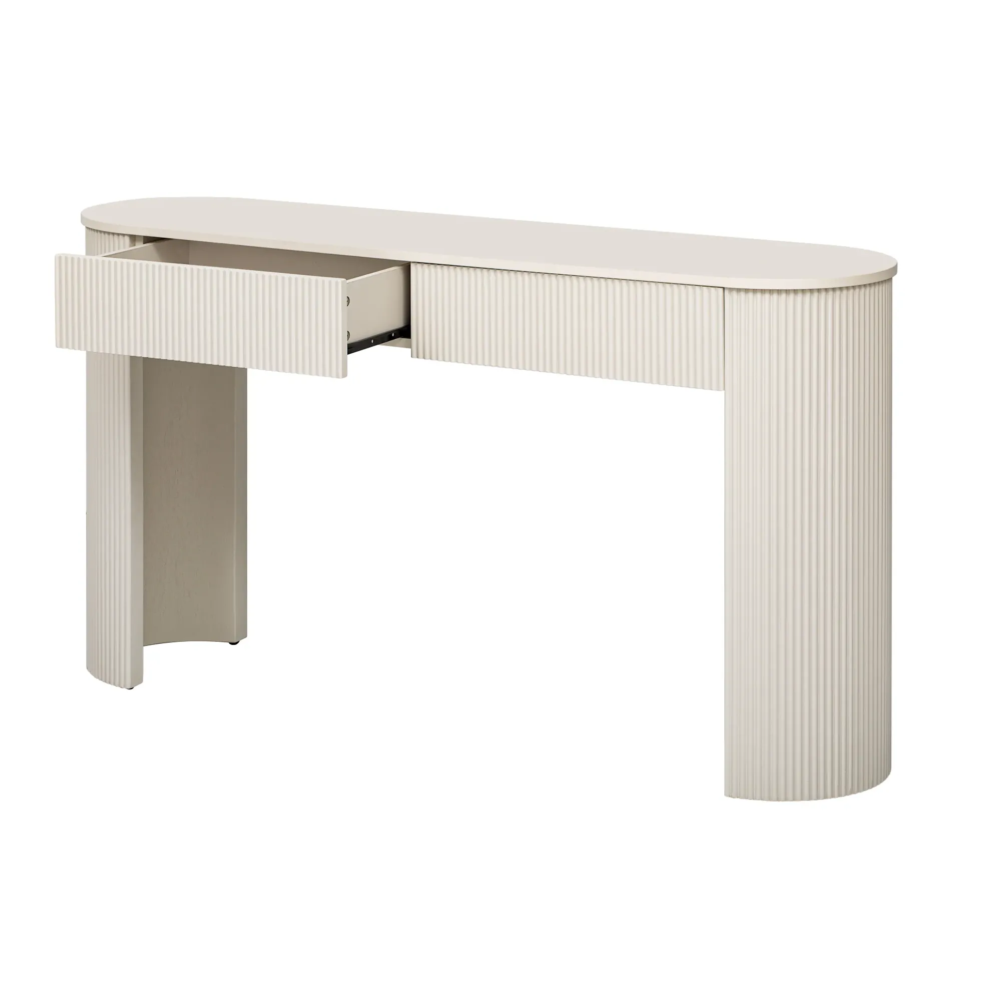 Walker Edison | Fluted Design Modern Console Entryway Table with Storage