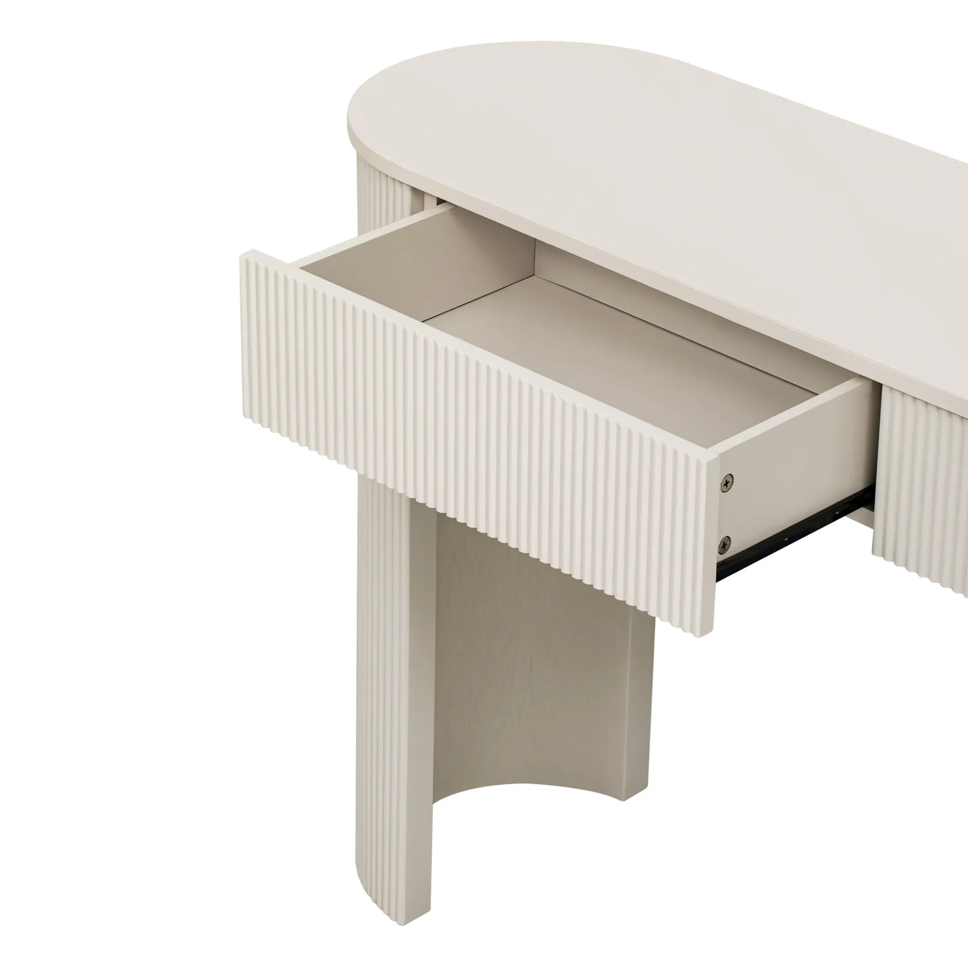 Walker Edison | Fluted Design Modern Console Entryway Table with Storage