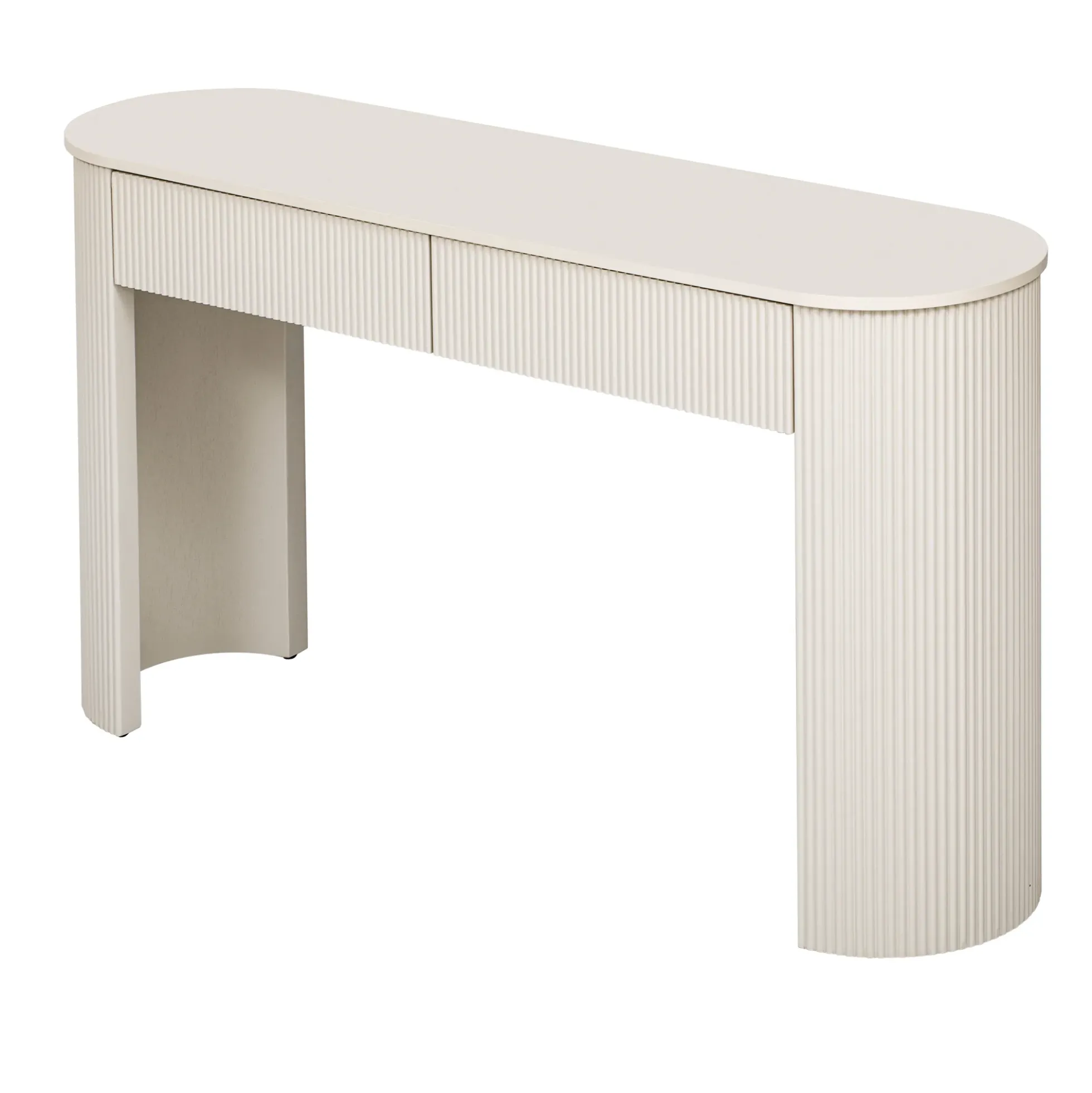 Walker Edison | Fluted Design Modern Console Entryway Table with Storage