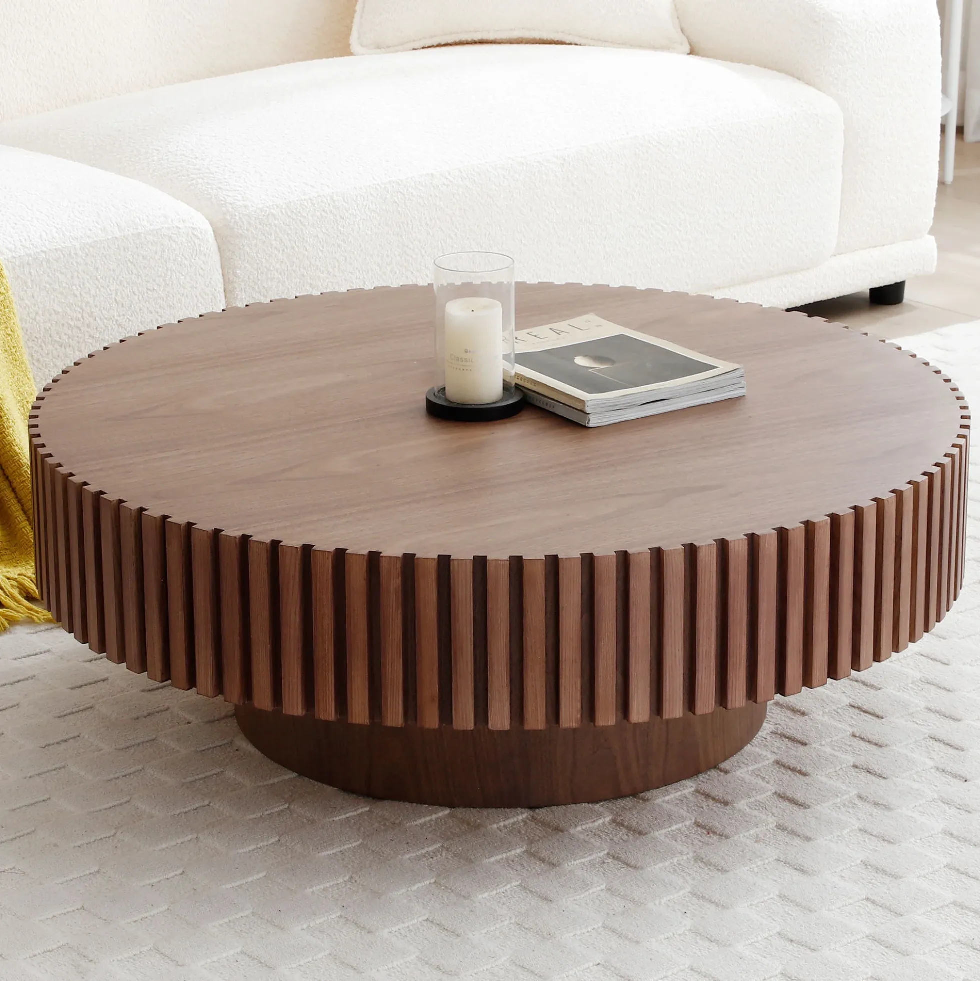 Walker Edison | Fluted Modern Coffee Table