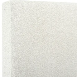 Walker Edison | King Size White Boucle Upholstered Platform Bed