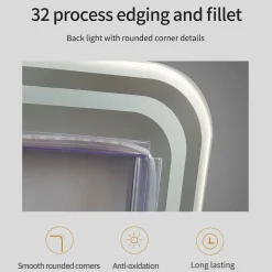 Walker Edison | LED Light Full Length Floor Mirror 64x21 Inches
