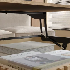Walker Edison | Lift-Top Elevated Traditional Fluted Coffee Table
