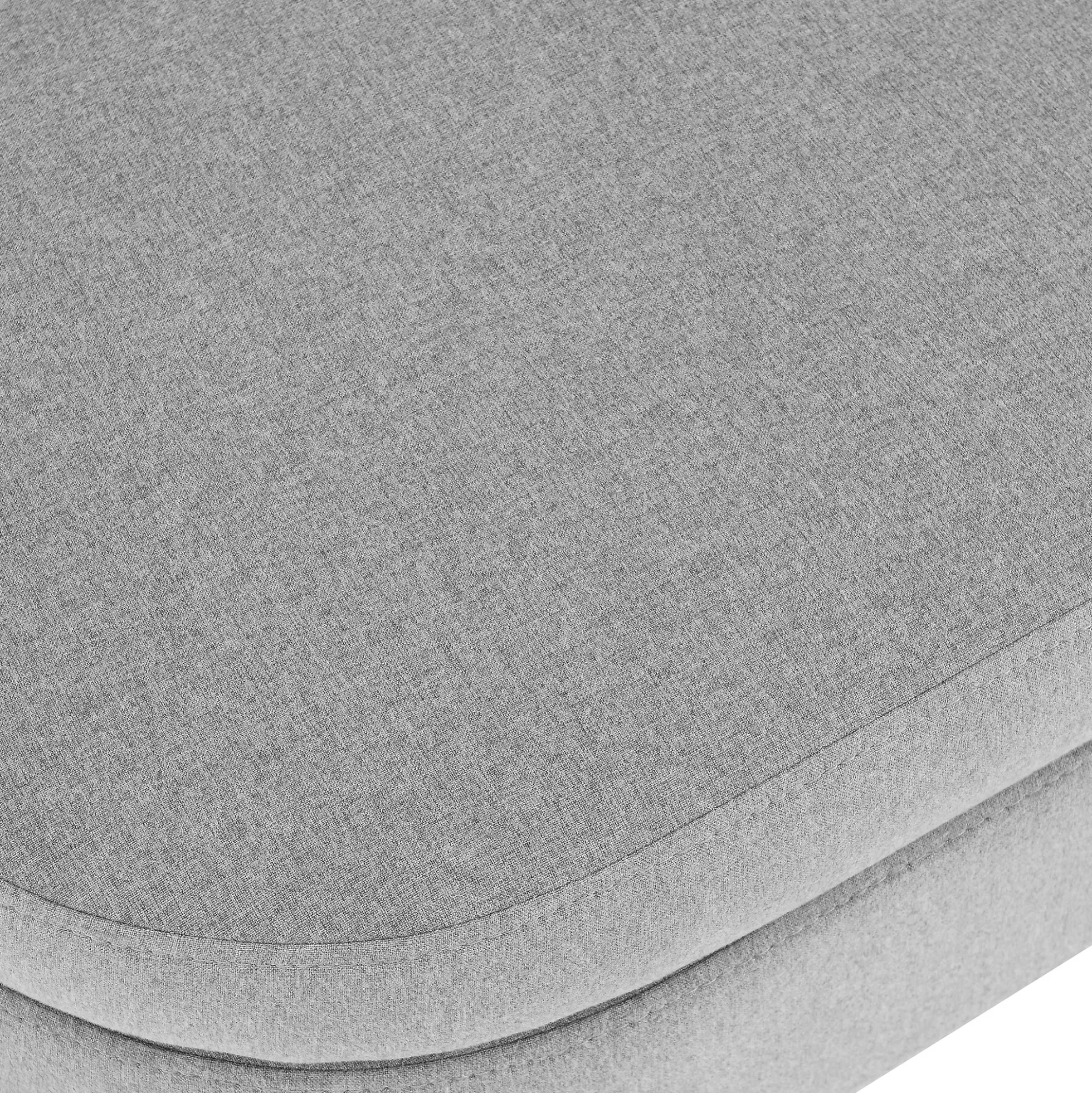 Walker Edison | Linen Oval Ottoman Storage Bench